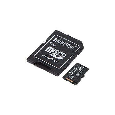 Kingston | UHS-I | 16 GB | microSDHC/SDXC Industrial Card | Flash memory class Class 10, UHS-I, U3, V30, A1 | SD Adapter - 2